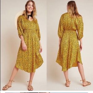 Anthropolgie Boho Yellow Dress